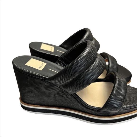 NWOB DOLCE VITA OSIRIS BLACK LIZARD EMBOSSED STELLA Size 9 - Picture 3 of 8